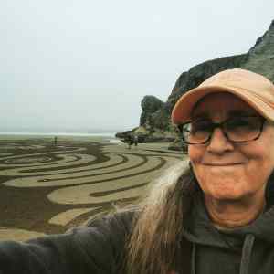 Kristy Schnabel in Bandon, Oregon for Circles in Sands Labyrinth Festival